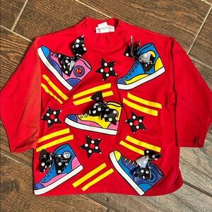 Vintage Colorful Kids Sneakers Sweatshirt
